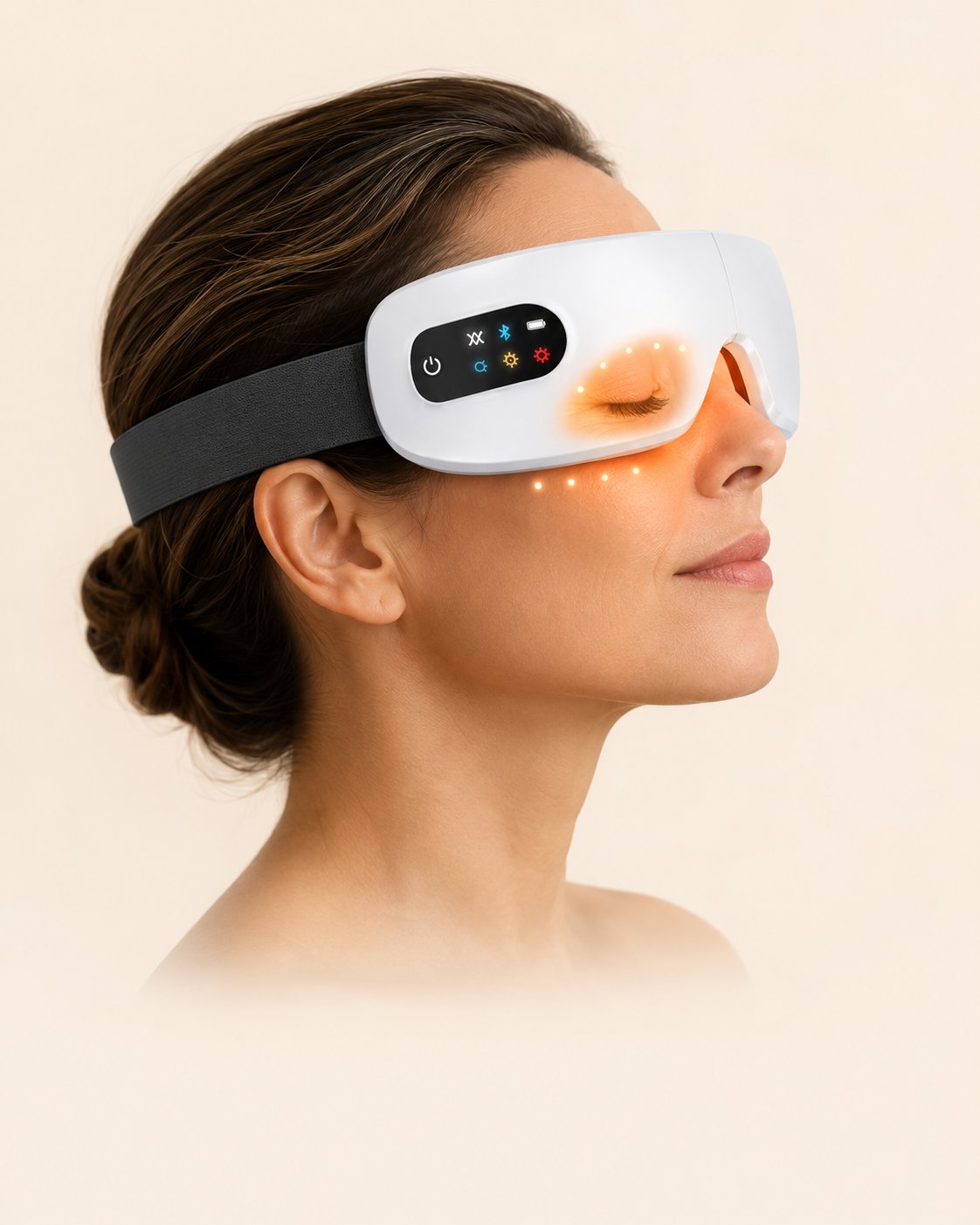 Mécanisme de chaleur et massage du masque oculaire Reposa
